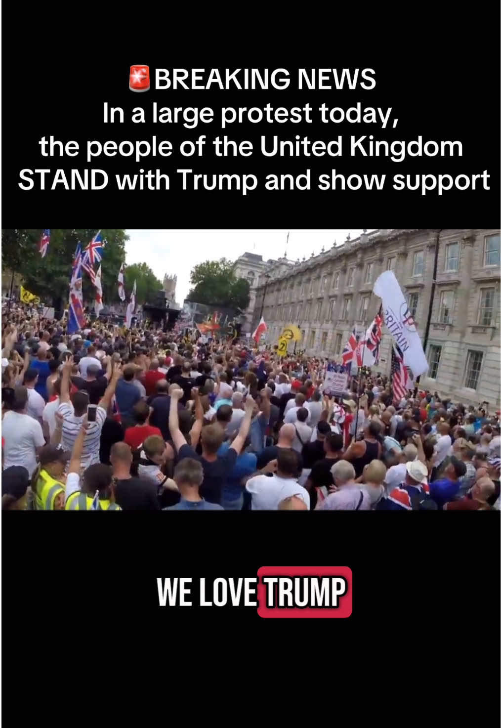 Breaking News🚨 In a large ProRes today, the people of the UK stand with trump and show support #uk #unitedkingdom #protest #trump2024🇺🇸 #zelensky #peace #politicstiktok #politics #russiaukraine #ukrainewar #russiawar #russiaukrainewar #ukrainerussiawar #stopthekillings #putin #trump #uknews #uknewsheadlines 