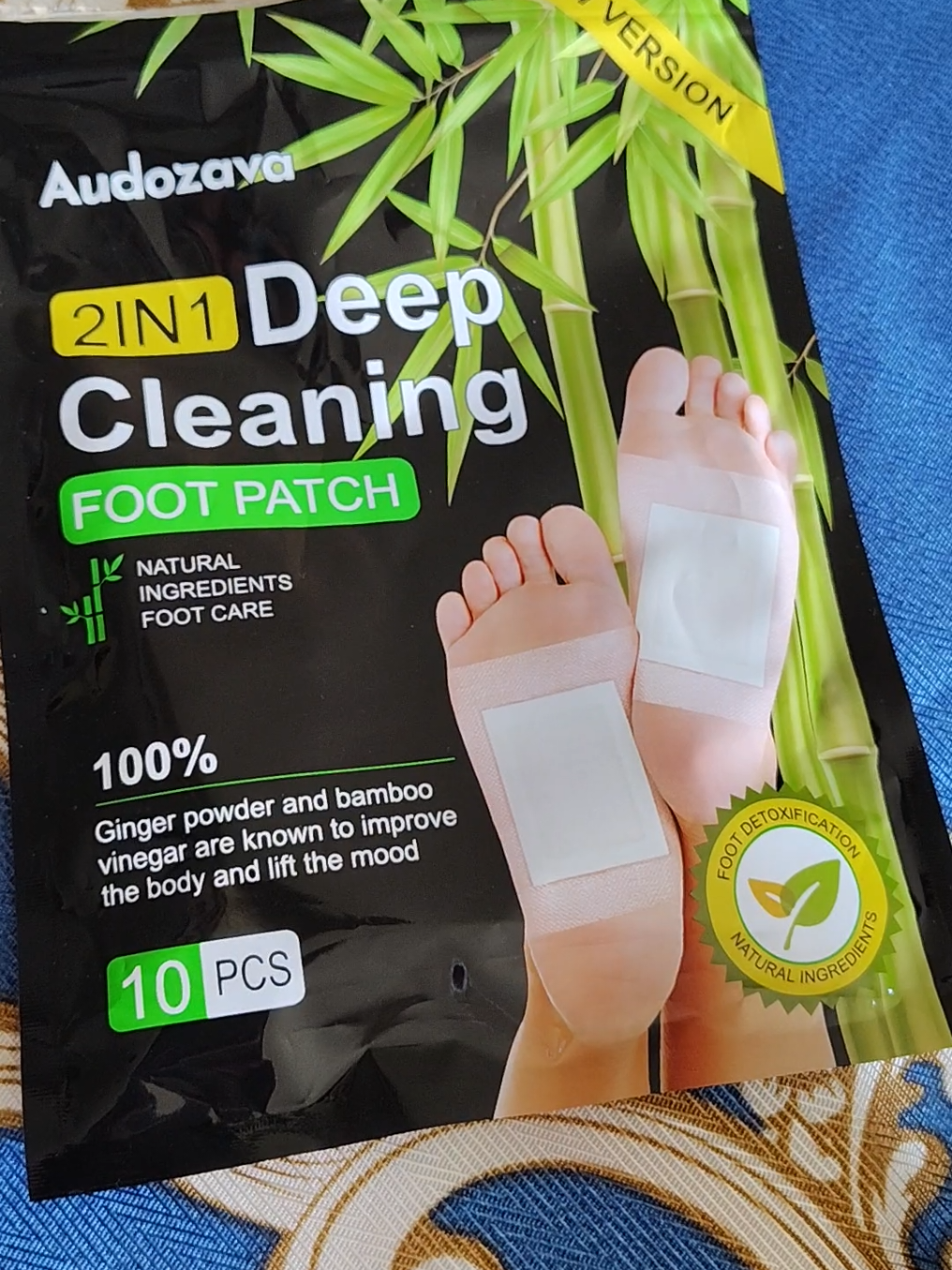 deep cleaning foot patch #desisntoxicante #bamboo #jengibre #tiktokshop #limpiatucuerpo 