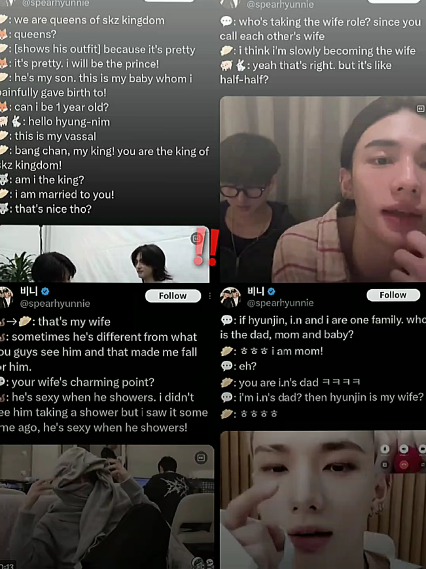 Hyunjin is the wife of 3Racha and Stay 🤣  #chanjin #hyunchan #changjin #hyunbini #hanhwang #hyunsung #straykids #3racha #fyp 