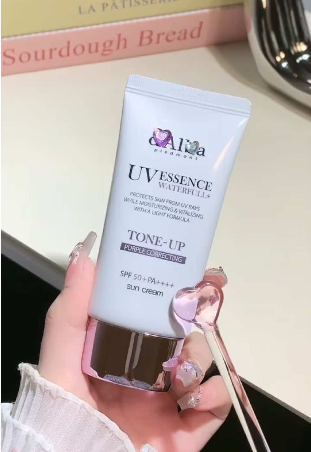 Kem chống nắng d’Alba Nâng tone Tím White Truffle Purple Tone Up Suncream 50ml. #kemchongnang #dalba #skincare 