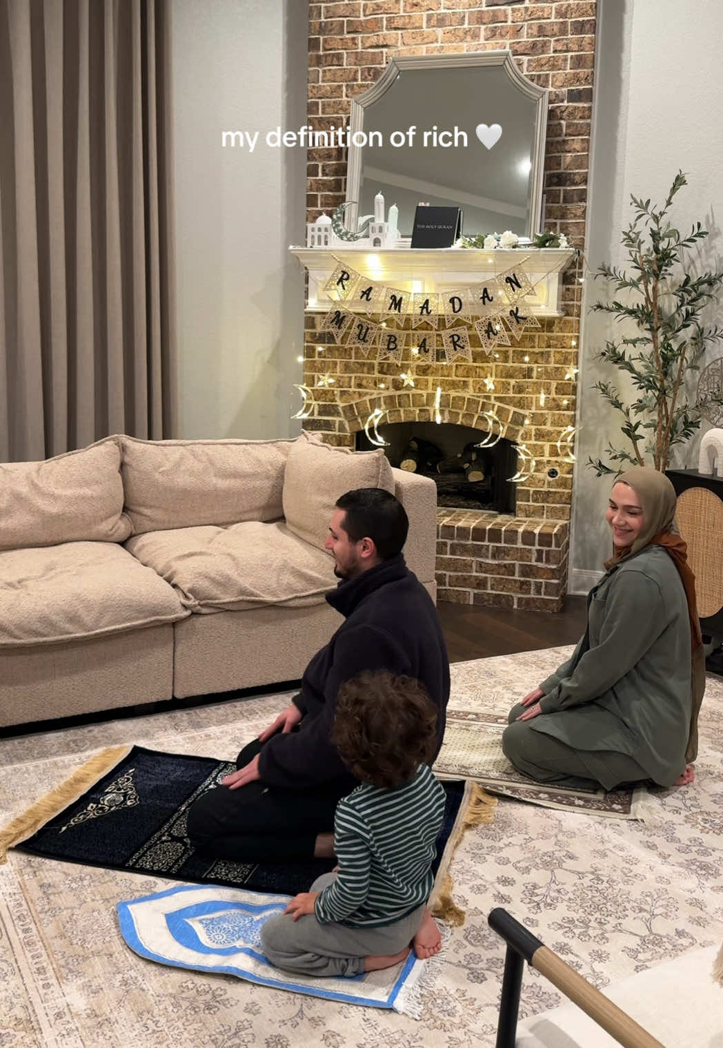 The loves of my life 🥺🤍 #family #muslim #muslimfamily #prayer #parents #praying #toddler #Ramadan 