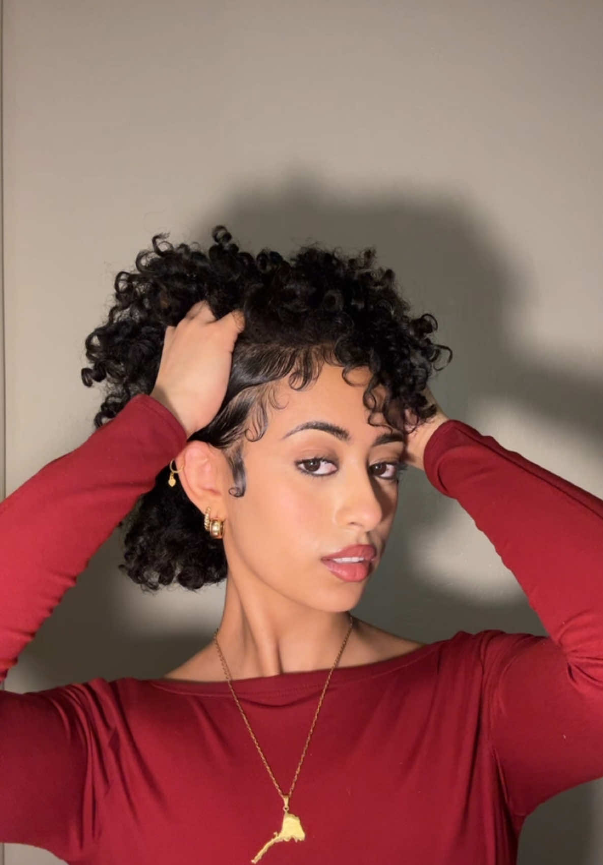 I feel like somebody auntie and I love it #bigchop #fypage #curlyhair 