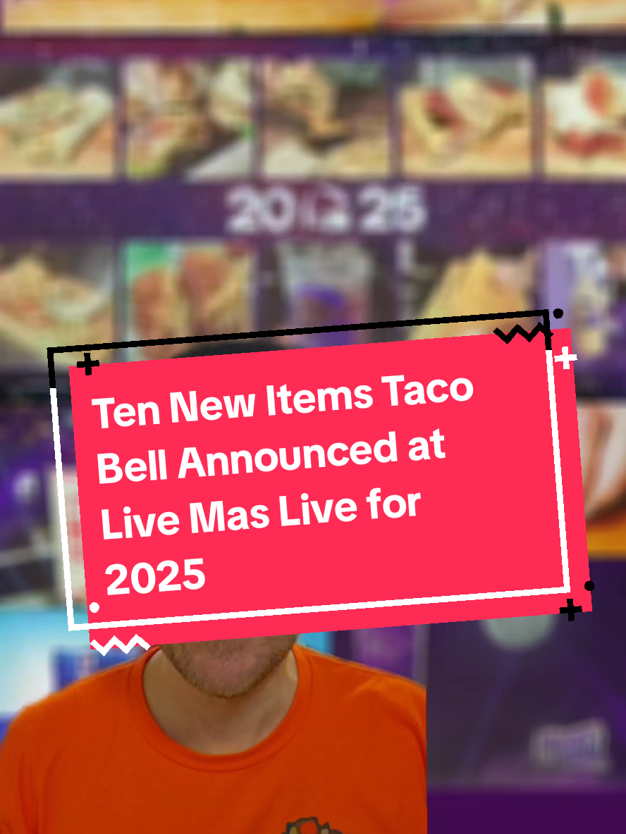 Taco Bell just went wild tonight, announcing about 30 new items that they are working on! This video gives you the ten items that are scheduled to come out in 2025 including the possible return of Cool Ranch Doritos Locos Tacos, the caramel apple empanadas, a new Mountain Dew, burritos, quesadillas, chicken strips... just take a look. Make sure you're following because the next video is going to be absolutely wild with all sorts of items that Taco Bell is working on in their test kitchen and there are some absolutely incredible items coming our way! Which of these releases are you excited to grab this year? . . . . #tacobell #fastfood #fastfoodlife #FoodTok #tacos #FoodLover #livemas #newfood #mountaindew #foodtiktok 