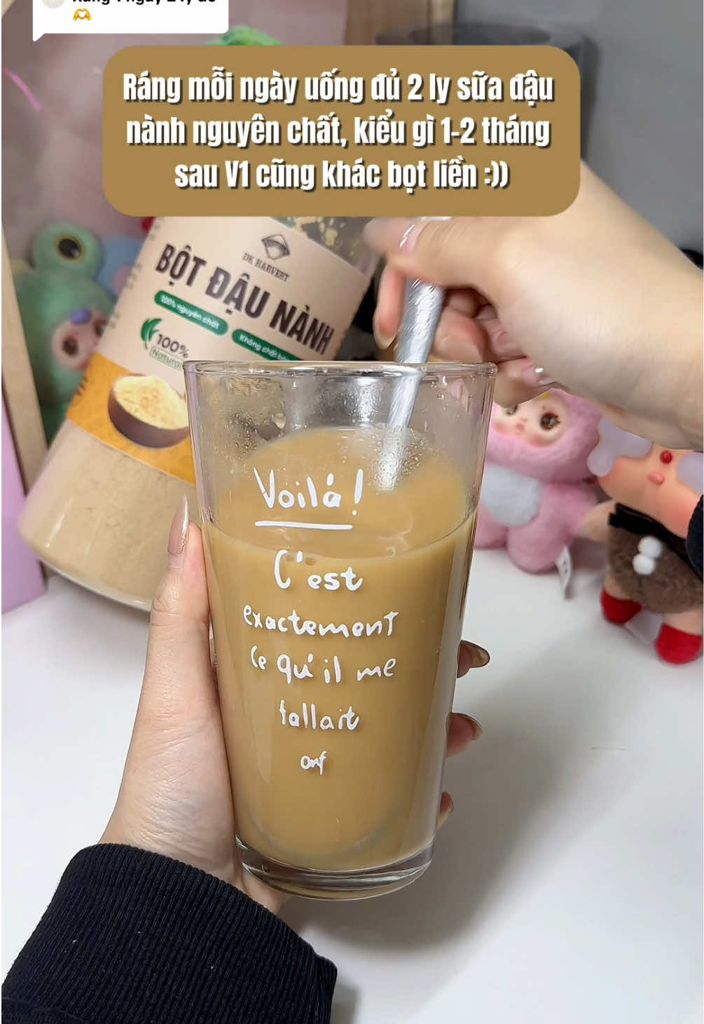 Trả lời @Theordi_duongtrang Ráng đủ 1 ngày 2 ly, 1-2 tháng sau check lại V1 nheee👀 #botdaunanh #botdaunanhnguyenchat #tangvong1 #tangv1 #suckhoesacdep #lamdep #caithienvocdang #beauty #xhtiktok #xh #fyp #theordiduongtrang 