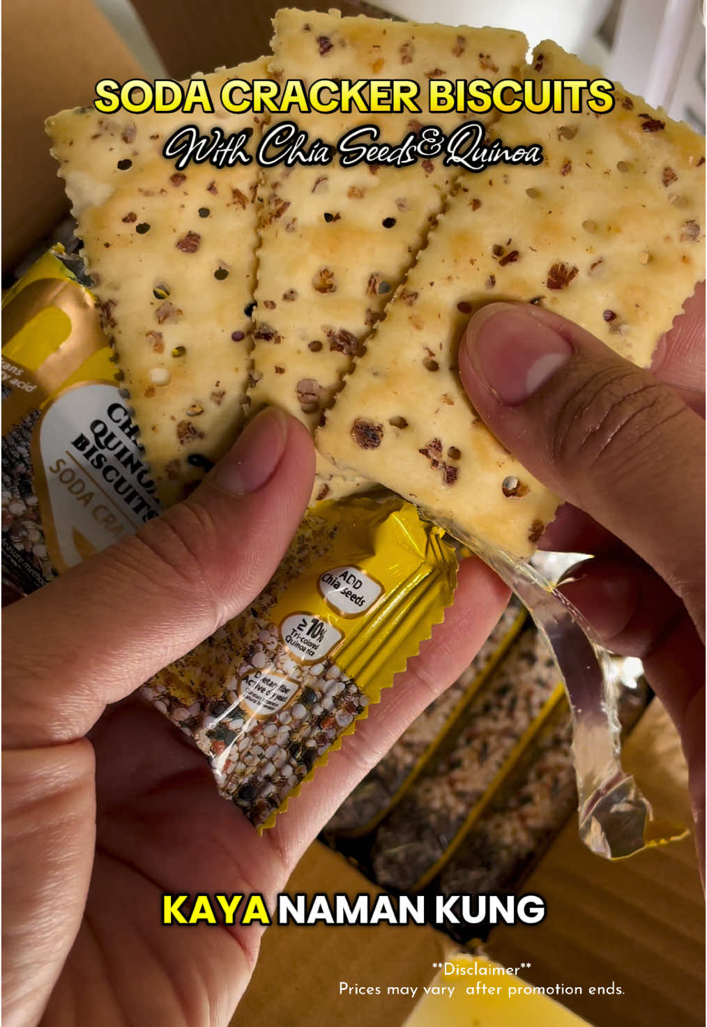 Infairness masarap pala tong biscuit na to malinamnam at masarap tlga ipartner sa black coffee😌 **Disclaimer** Prices may vary after promotion ends. #biscuit #sodacracker #healthybiscuits #biscuits #sodacrackers #healthysnacks #healthyfood #healthycrackers #chiaseeds #quinoa 
