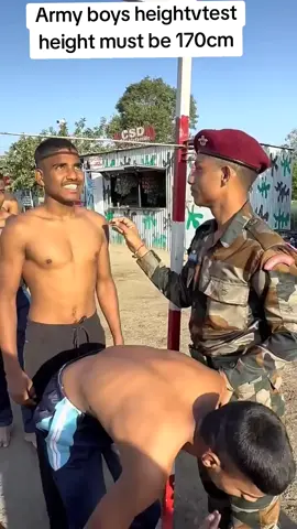Army boys heightvtest height must be 170cm #armytest #armyheighttest #armytraining #fyp #armylover #army #heighttest #armyboys #heightmeasurement #training 