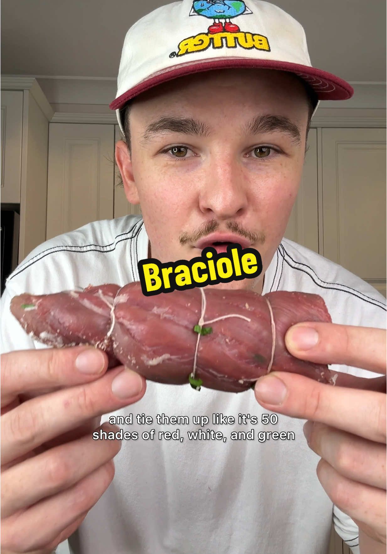 Can confirm the meat was okay to eat. I’m not sick. Yet #braciole #braciolerecipe #whatisbraciole #italianfood #italiancooking 