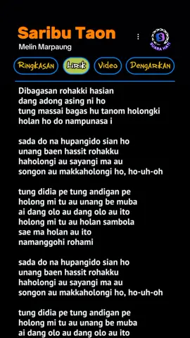 #saributaon  #melinmarpaung  #liriklagu  #lirik  #liriklagubatak  #lagubatak  #lagubatakviral  #batak  #batakstory  #bataktiktok  #fypp 