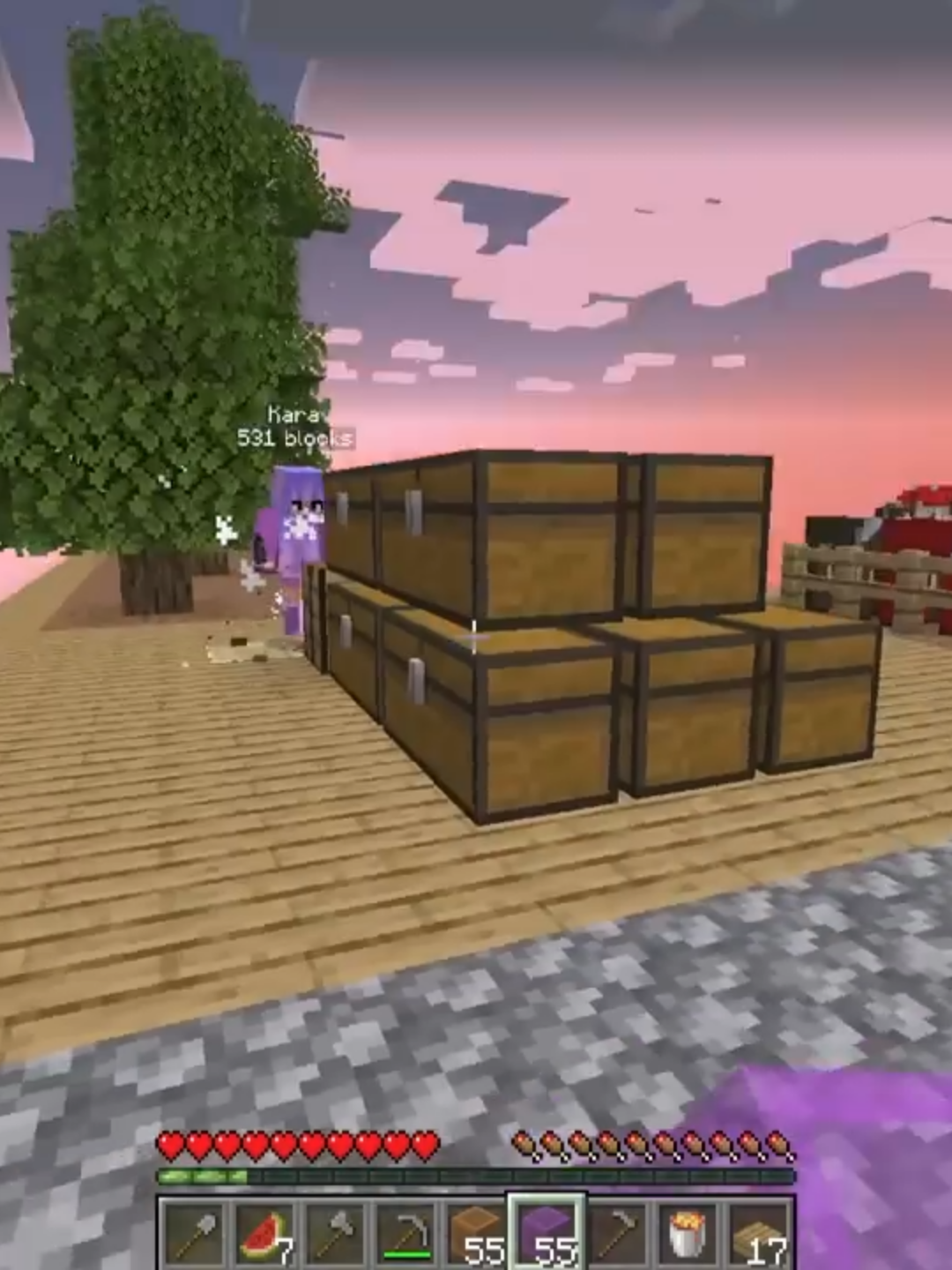 3564.Jardred y Kara en UN BLOQUE de Minecraft!_05#videos #videoviral #Minecraft #minecrafter
