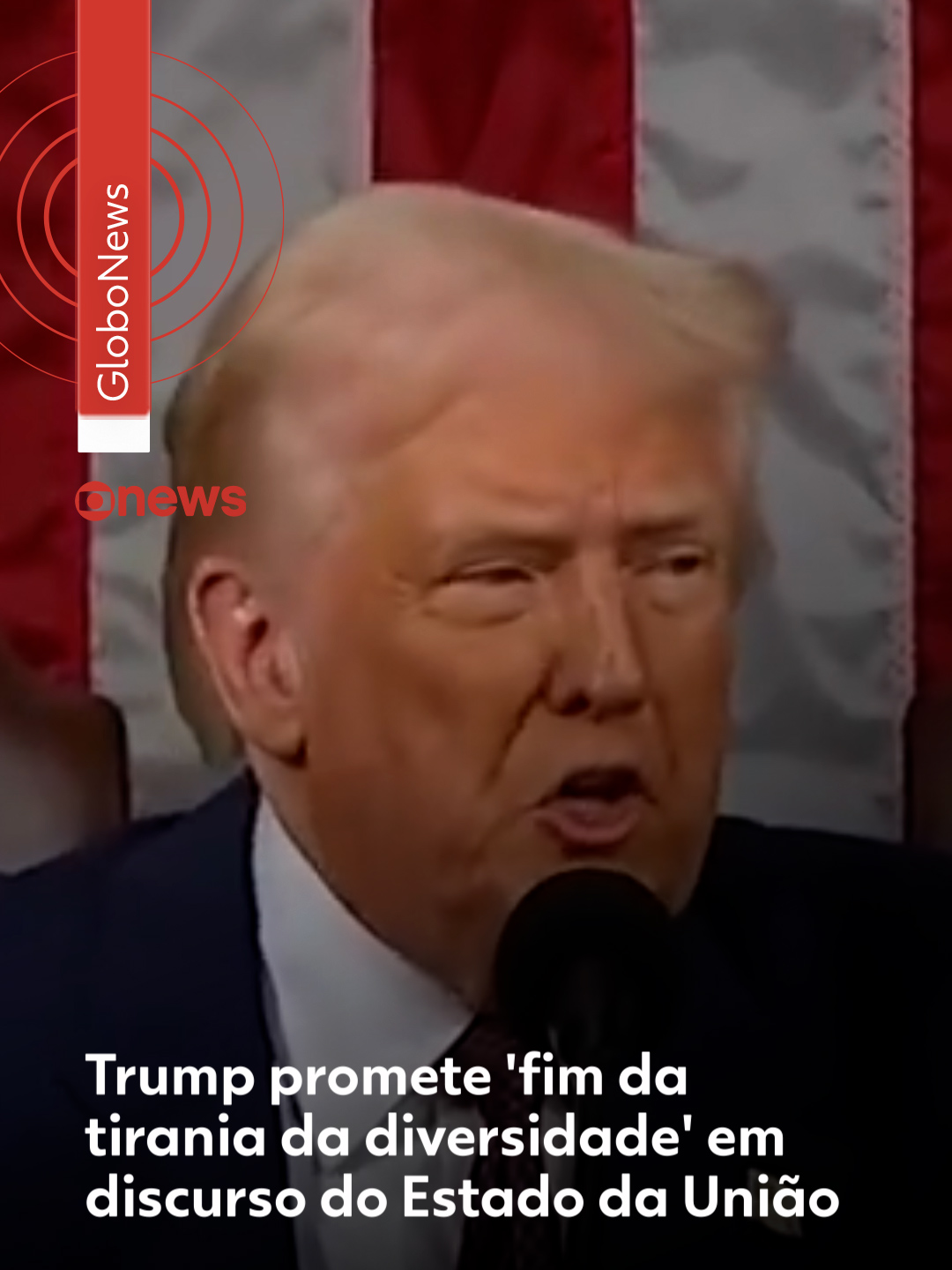 O presidente dos Estados Unidos, Donald Trump, fez nesta terça-feira (4) o seu primeiro discurso ao Congresso, sob aplausos de republicanos e protestos de democratas, que empunham plaquinhas com os dizeres 