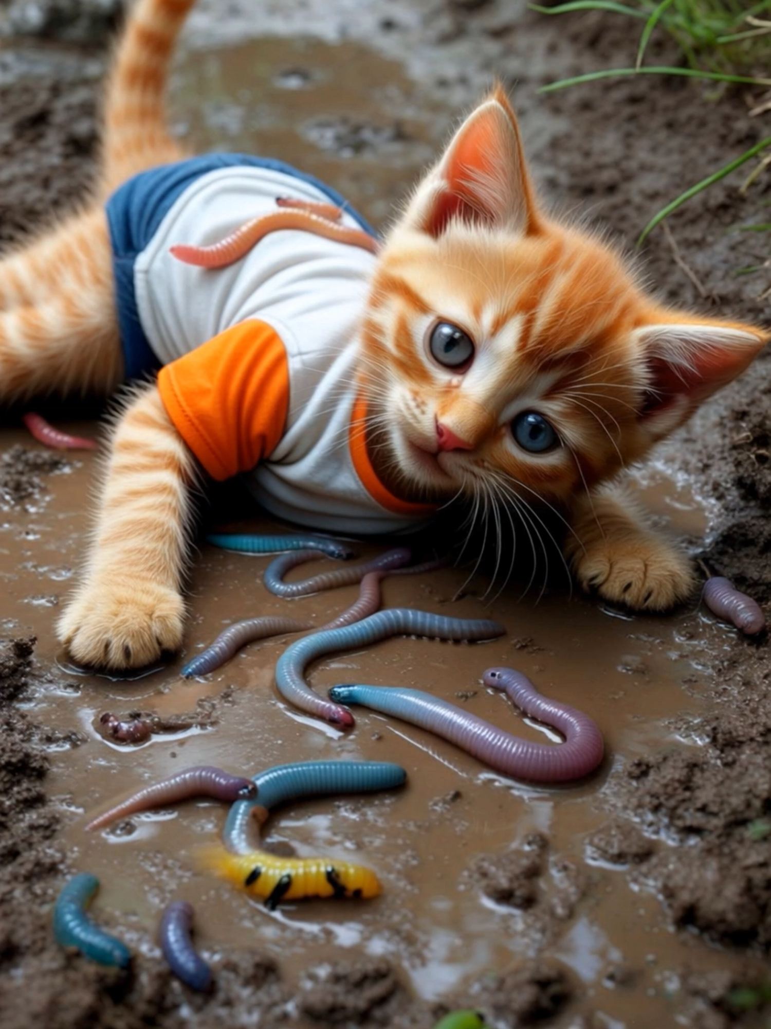 Simba ate the worm #foryou #foryoupage #cutecat #cat 