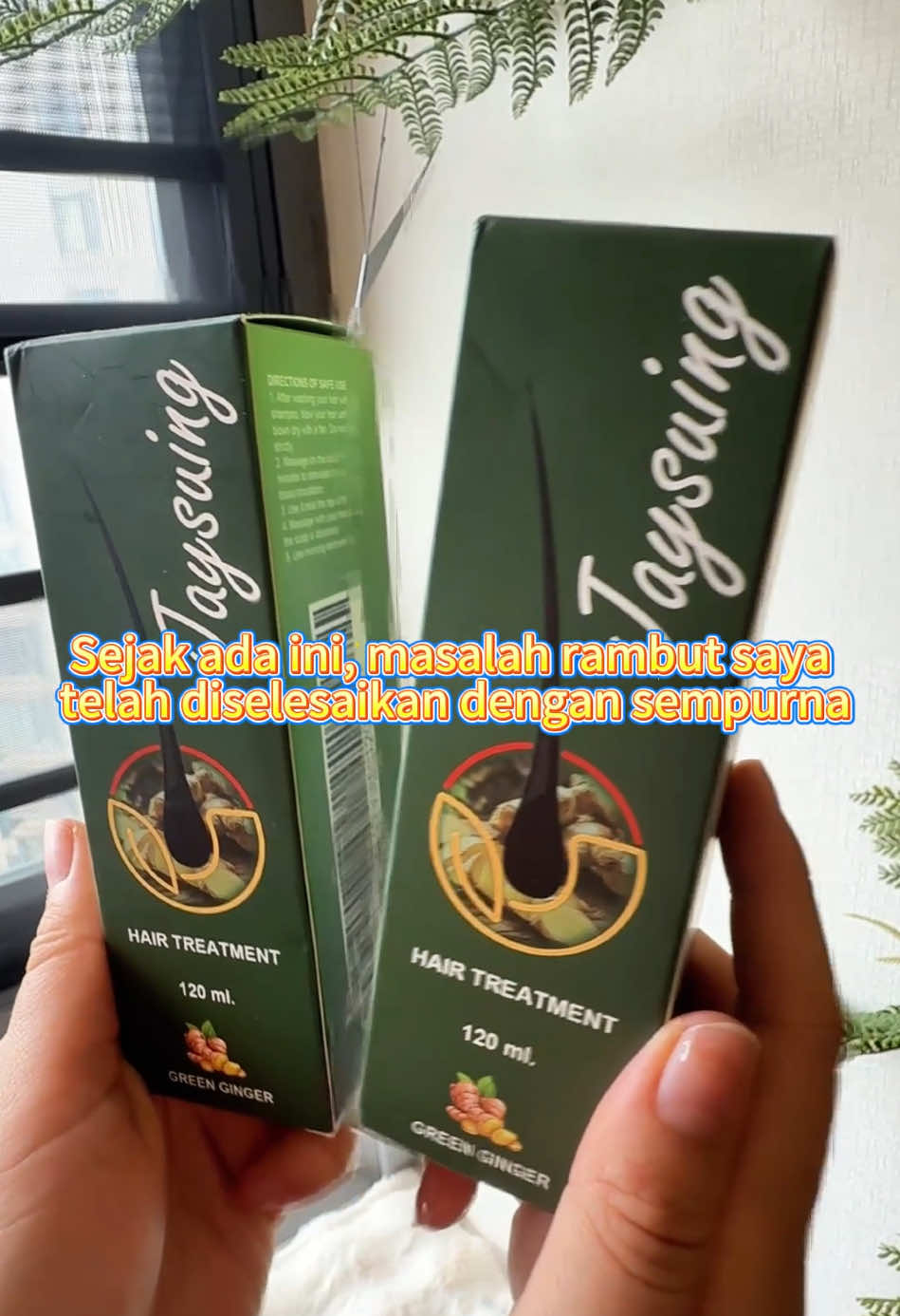 Ginger hair growth treatment #fy #fyp #serum #hair #hairloss #haircare #jaysuing #hairgrowth #rambut #serumrambut #hairstyle 