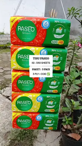 Tisu wajah PASEO isi 540 sheets 3ply • Paket isi 5 Pack • Bisa COD ✅️ #tisupaseo #tisuwajah #facialtissue #tisumurah #tisupromo 