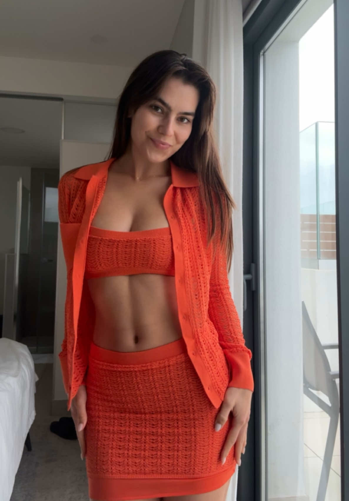 New favourite orange set, can’t wait for sunny days 🧡🍊🍑 #fashion #tryon 