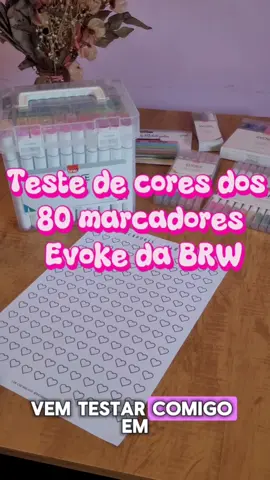 ✨Teste de cores dos 80 marcadores Evoke da BRW✨ marcadores Evoke @Brw Suprimentos  Nesse vídeo mostramos em 1 minuto um teste rápido de cores e as primeiras impressões, próximo vídeo traremos mais detalhes pintando um desenho completo! Deixe seu comentário o que mais podemos trazer #evokemarkers #painting #cozyfriends #bobiegoods #ohuhu #markers #brwmarkers #brw #coloring #papelaria #papelariaonline #creatorsearchinsights #evoke #testedecores 