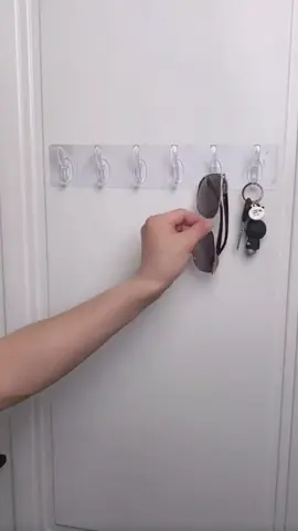 Gantungan hook tempel dinding 6 kait transparan