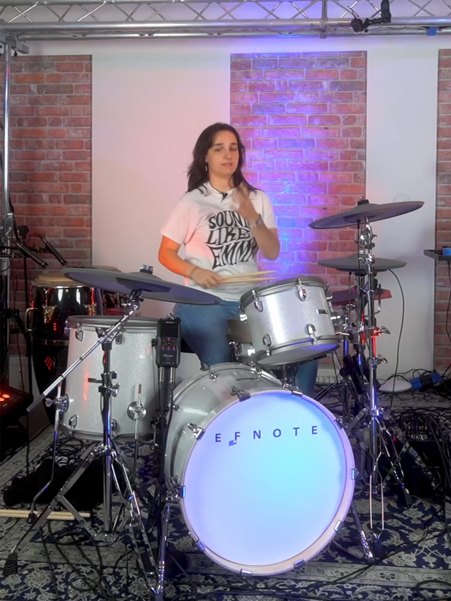 This rock groove is absolutely everywhere, and the best part? It’s not as difficult as you might think. The biggest challenge is just building up the speed! Want more grooves like this? Download my Free Beginner eBook, loaded with must-know beats, fills, and exercises to get you playing faster and smoother. Click the link in my bio to grab your copy! #rockdrummer #drums #drumgroove #learndrums #drummergirls