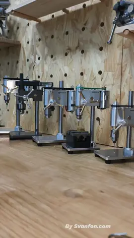 Which mini bench drill do you like better?❤️ #DIY #Minidrill #svanfon #benchdrill #Miniature #watchrepair #drillpress #drilling #Minidrill #benchdrill #svanfon #watchmaker #watchrepair  #drillpress #drilling #CreativeCrafts #CraftingTools #DIYProjects #DrillItYourself #DrillMaster #DrillingFun #GadgetGoals #HandyTools #HobbyistHeaven #HomeWorkshop #MakerCulture #MiniDrillingMachine #MiniTools #MicroBenchDrill #PrecisionCrafting #PrecisionDrilling #PrecisionEngineering #SpeedAdjustable #SmallButMighty #ToolLovers #ToolTime #WatchMaker #WatchRepair #WatchRepairLife #WatchRepairTools #TechieGadgets #220VDrill #poweradapter #DIY #press #model #Mini #drill #punch #lathe #vise  #vice #bench #svanfon #benchvise #benchvice #drillpress #drilling #benchdrill #Miniature #workshop #Smallmachines  #CNC #Milling #airhammer #powerhammer #svanfonmodels #svanfonmicromech #models #machine 