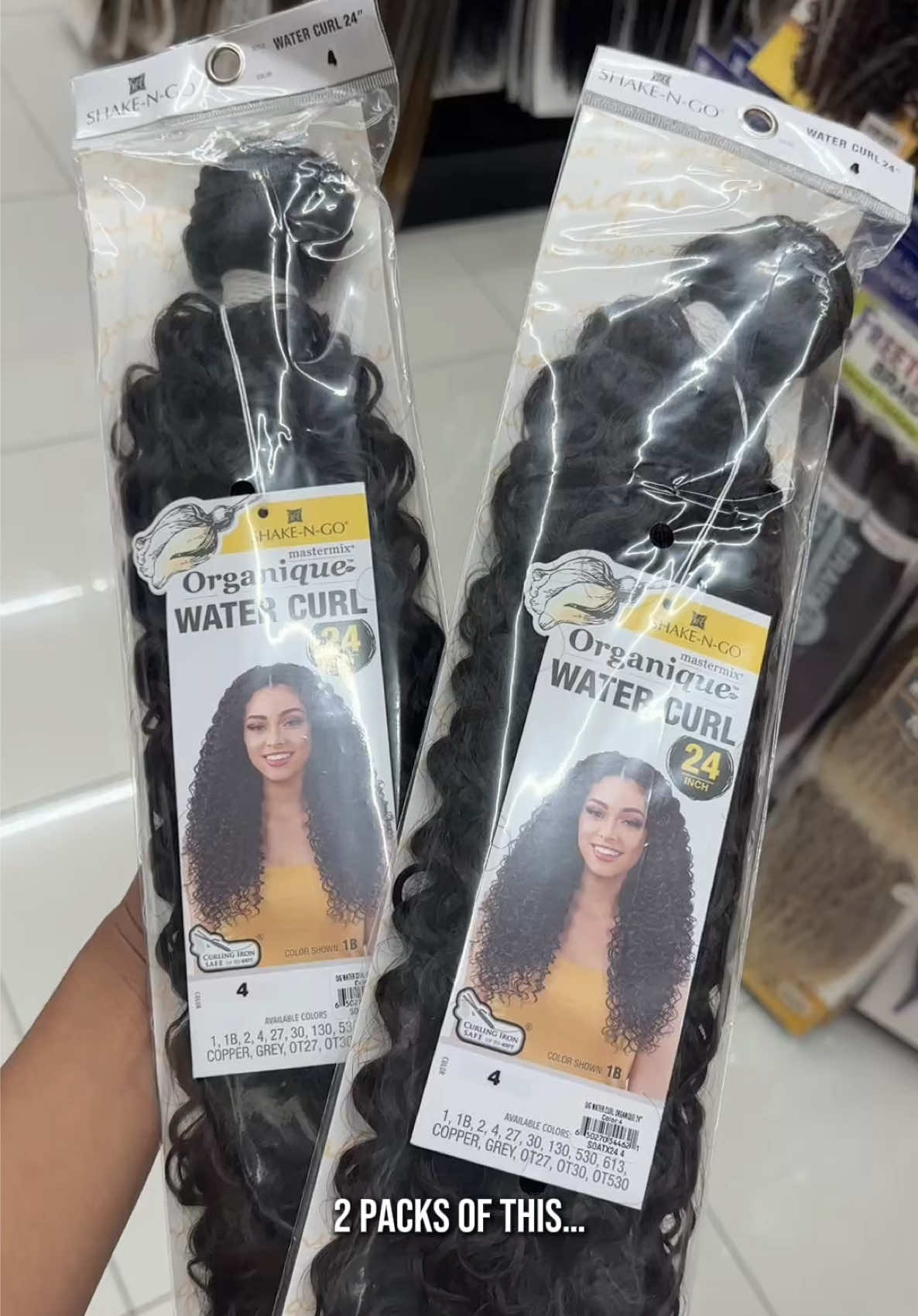 2 bundles of organique water wave bundles will give you that puffy ponytail look😍 #curlyponytail #organiquehair #syntheticponytail #organiquewatercurl 