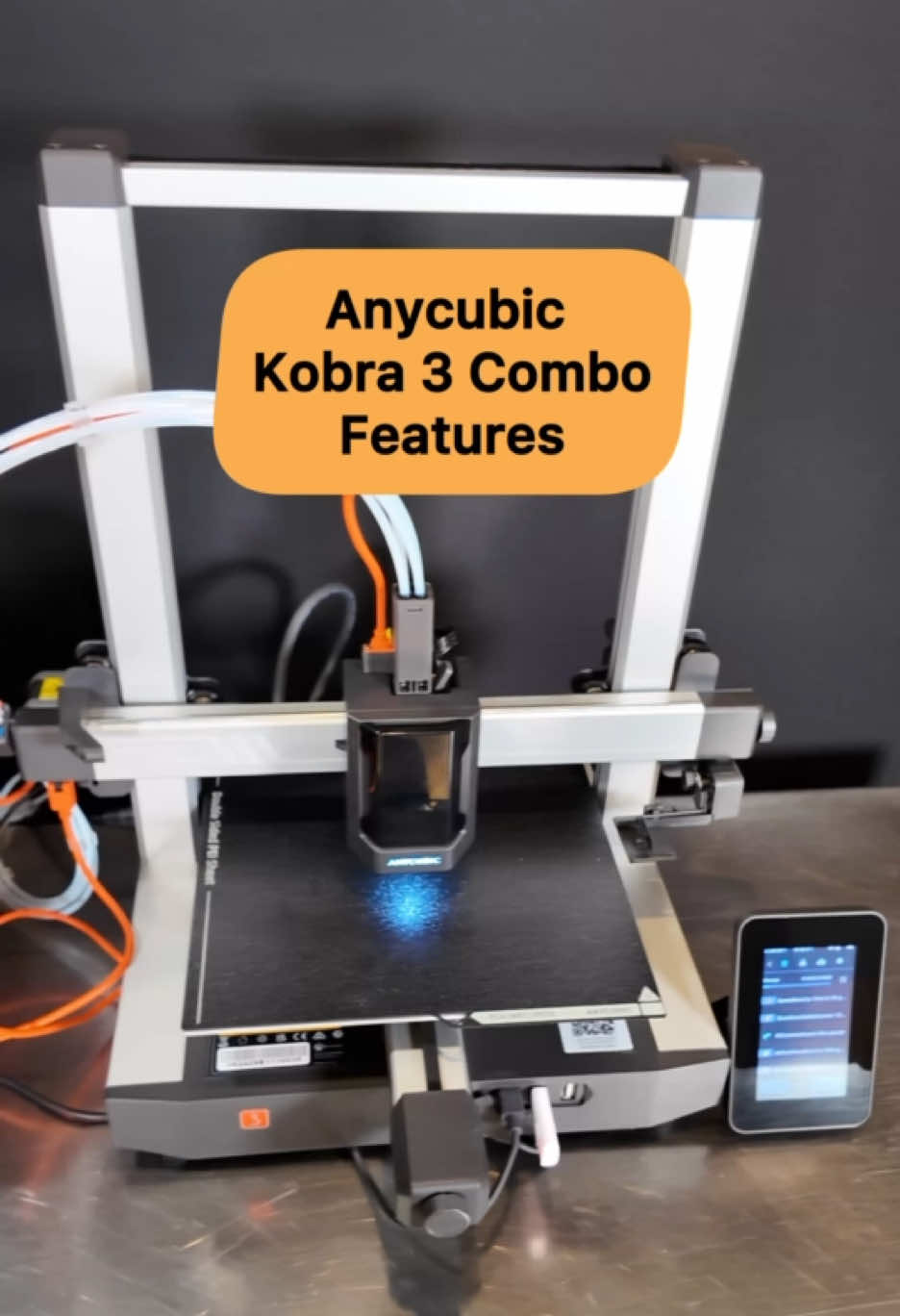 Anycubic Kobra 3 Combo Features and Functions: Product Features ● Smart Multi-Color Printing, Print in 4 to 8 Colors ● Print Fast,Seamlessly, Max 600mm/s ● ACE Pro: Dries while it Prints in Multi-Color ● Expansive Printing, 250x250x260mm @Anycubic Official @anycubicsupport  #anycubic #kobra3 #kobra3combo 