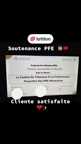 Soutenance PFE 👩🏼‍🎓 cliente satisfaite 🫡 Contactez nous sur WhatsApp : 0633821374 #soutenance #pfe #projet #etude #encg #est #ENA #university #morph #graduate #powerpoint #fypシ 