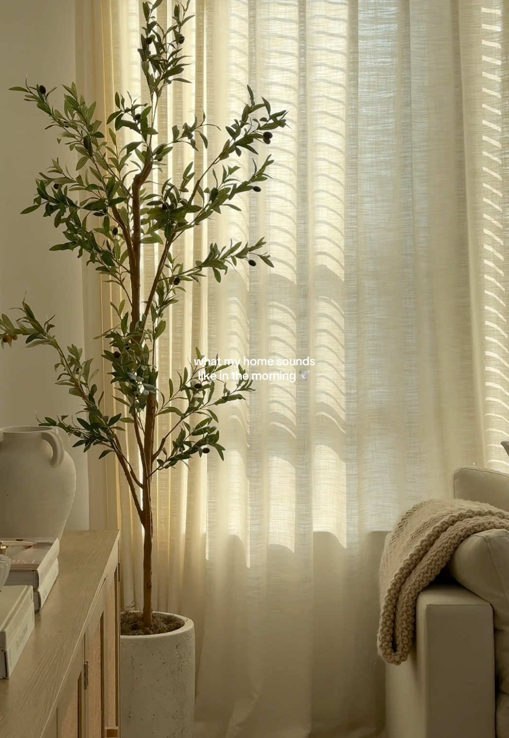 mornings in my home sound like peace 🕊️🫶🏼  #morningaesthetic #morningsounds #cozyathome #homeaesthetic #cozyvibes #homedecor #homebodylife #neutralaesthetic #springiscoming 