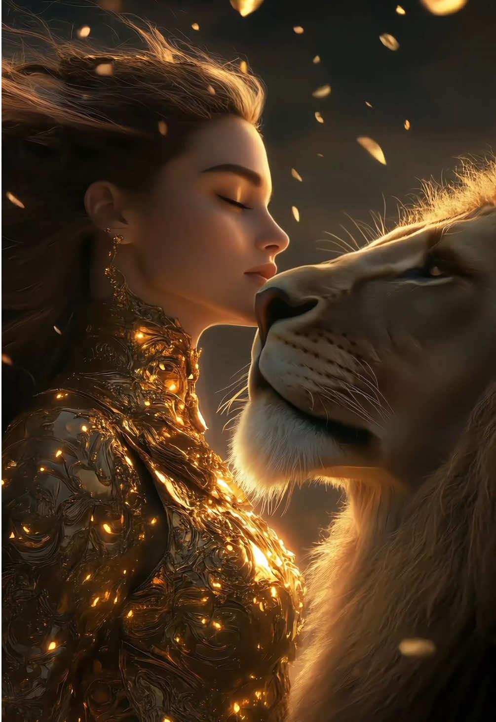 A MOMENT IN TIME. 👑 concept/prompt/production by @desiree.daydreams #midjourney #aiart #lion #fairytale #CapCut