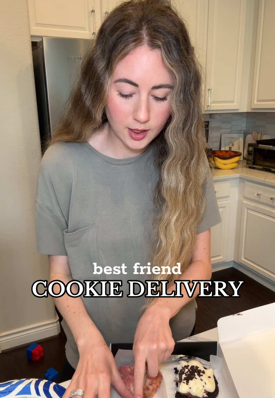 Half eaten cookie delivery for my best friend haha I don’t need to eat all of them myself #cookies #cravecookies #bestfriend 