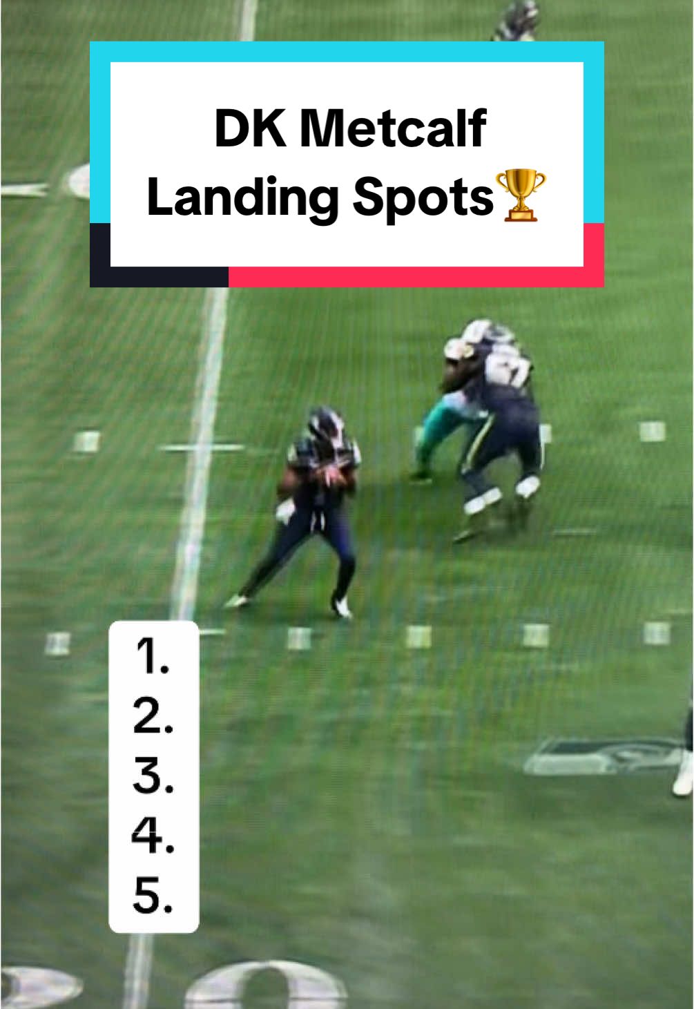 DK Metcalf Landing Spots🏆 #nfl #nflfootball #nflcontent #dkmetcalf #nfltrade #nfloffseason #nflcontent