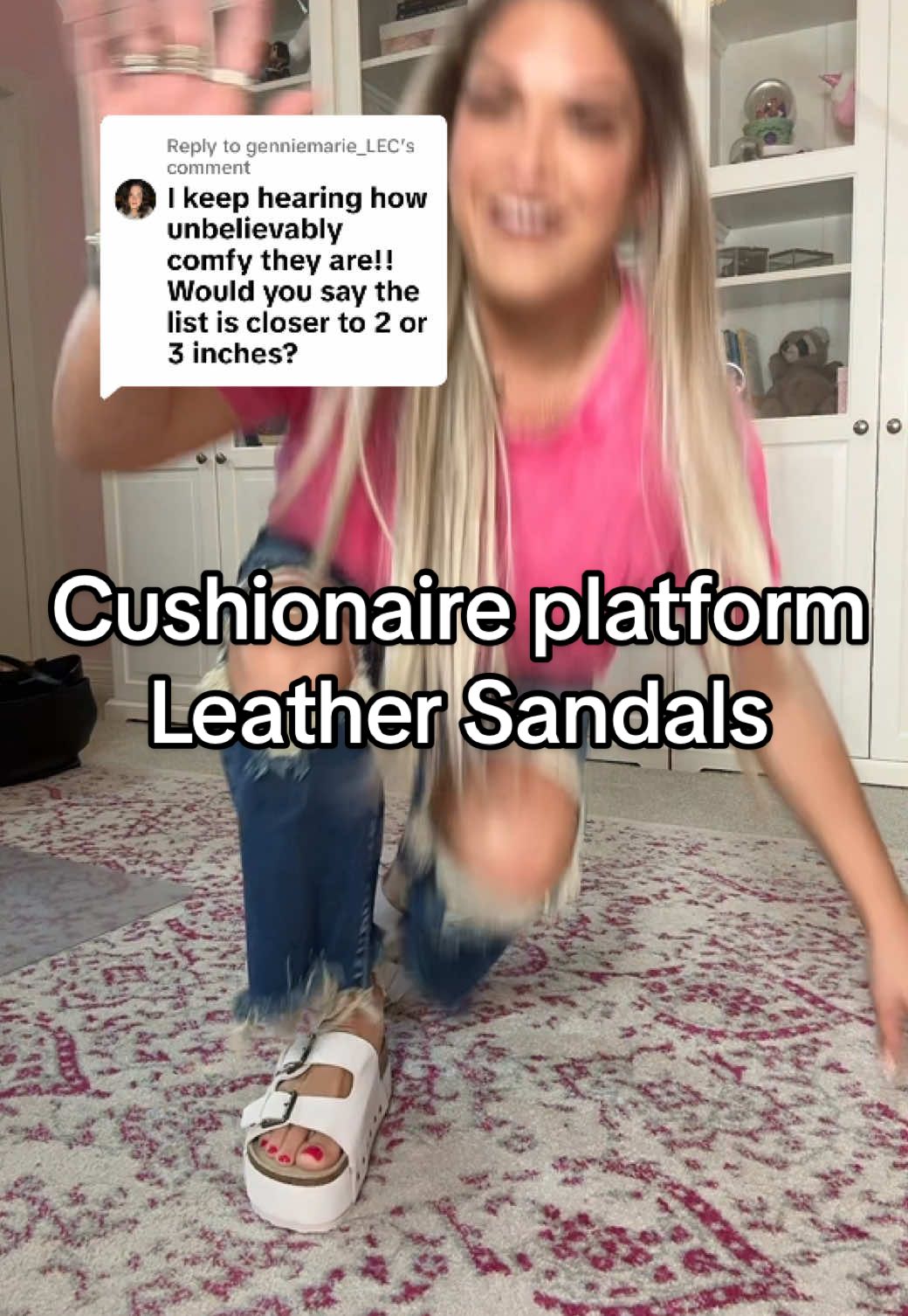 Replying to @genniemarie_LEC @Cushionaire platform sandals are my new obsession. #platformsandals #platforms #cushionaire 