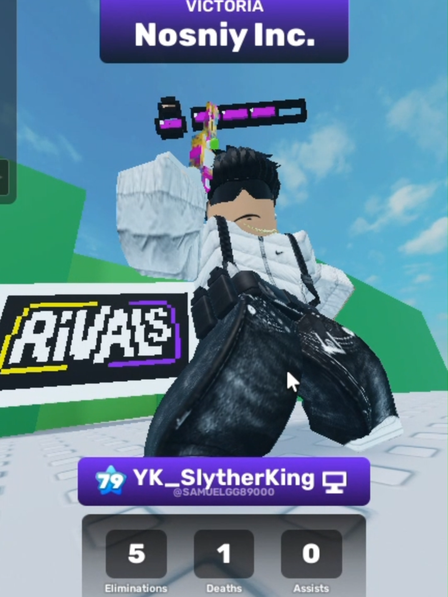 Haciendo pvp en Rivals con mi amigo: 1-5 #rivalsroblox #roblox 