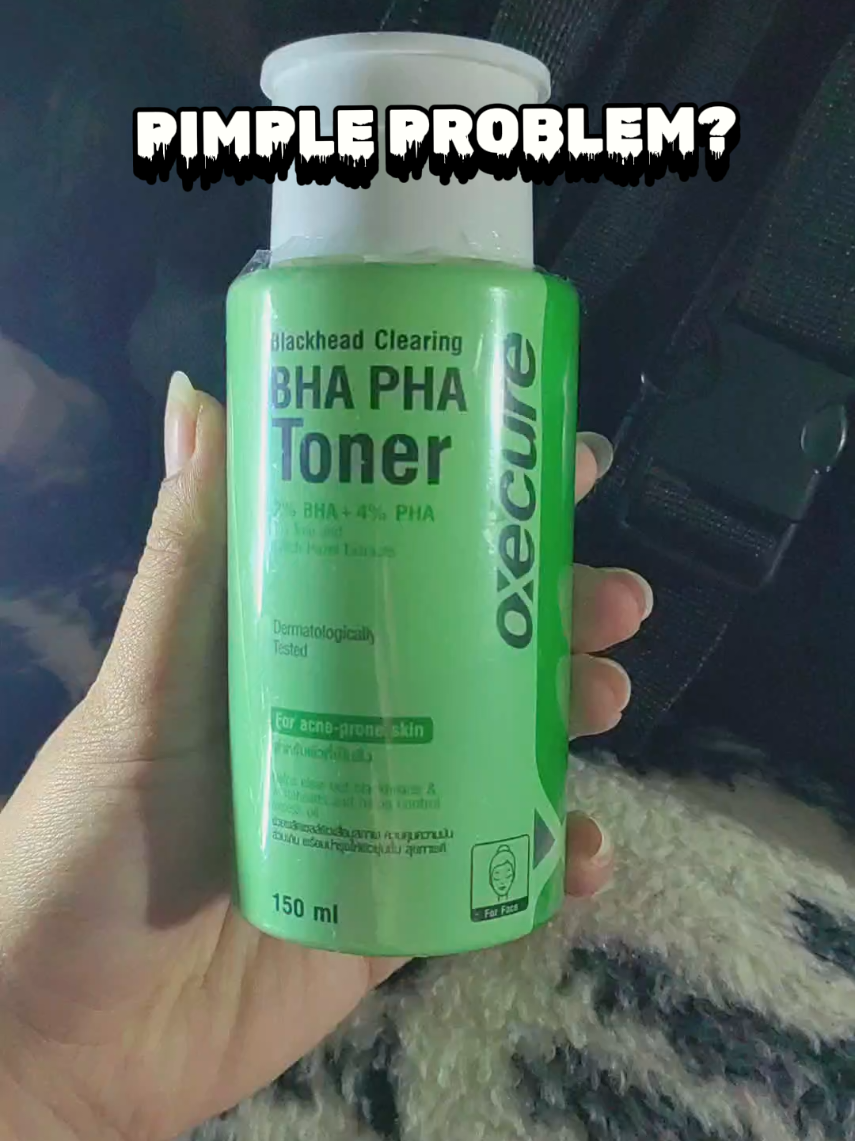 BLACKHEAD CLEANER BHA PHA TONER ✨ Dito rin talaga natutuyo mga pimples ko e 🥰 #oxecure #skincareforacne #tonerforacneskin #bhapha 