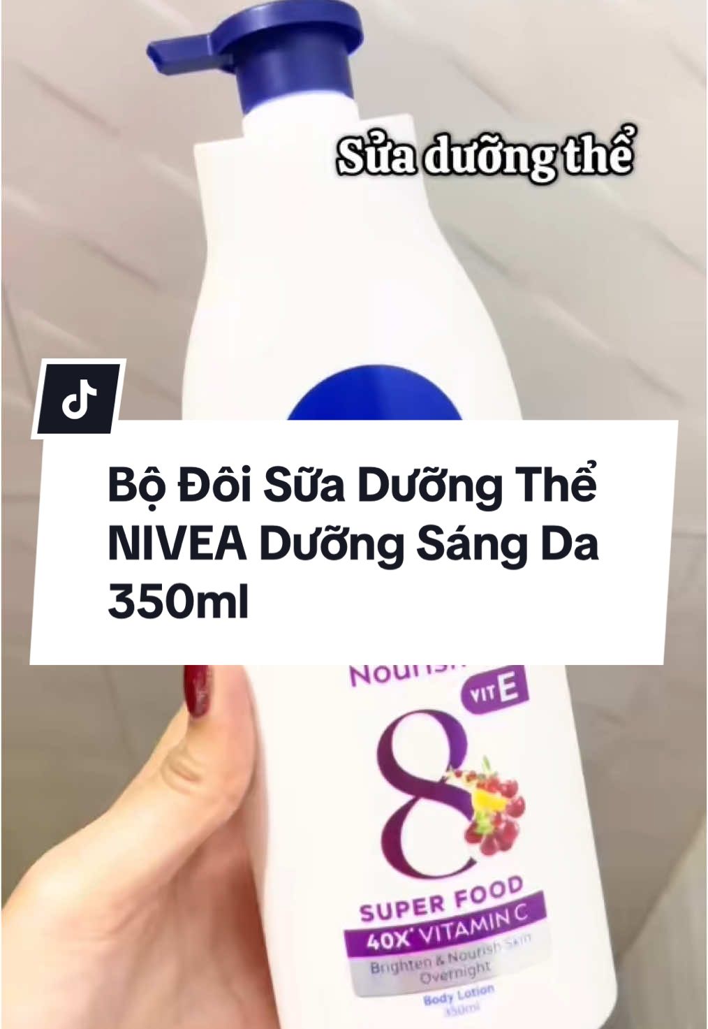 [AWO] Bộ 2 Sữa Dưỡng Thể NIVEA 8 Super Food dưỡng sáng da /Mịn da 350ml #vào_vỏ_hàng_mua_nha_mng😍 #xuhuongtiktok2025♥️🔥❤️❤️❤️ #xuhuongtiktok 