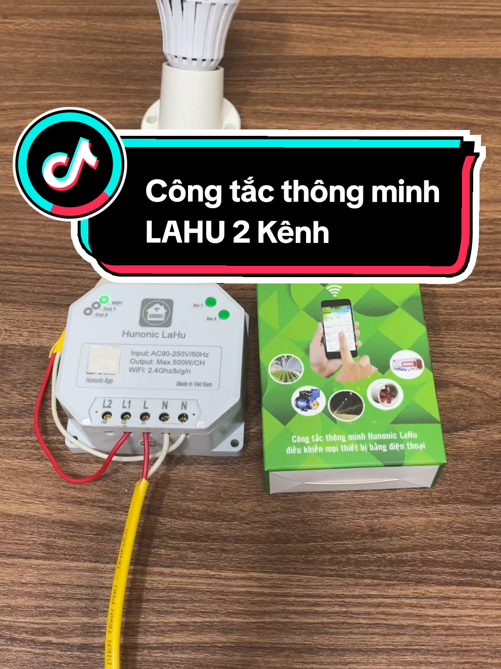 Công tắc thông minh Hunonic Lahu 2 kênh #hunonic #lahu #hnsmarthome #smarthome 