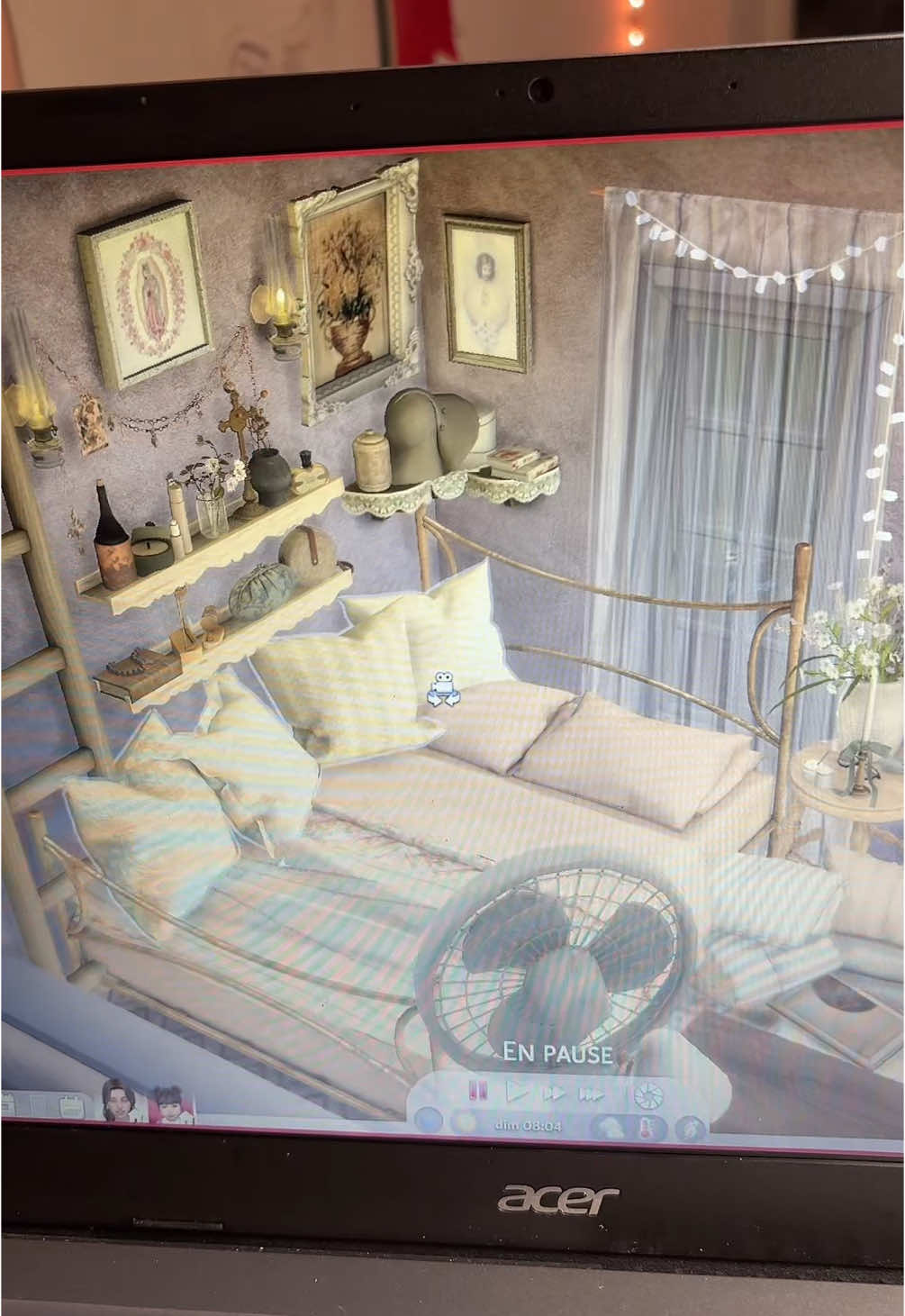 Loft bedroom🤍 #sims4 #sims4cc #sims4build #sims4bedroom 