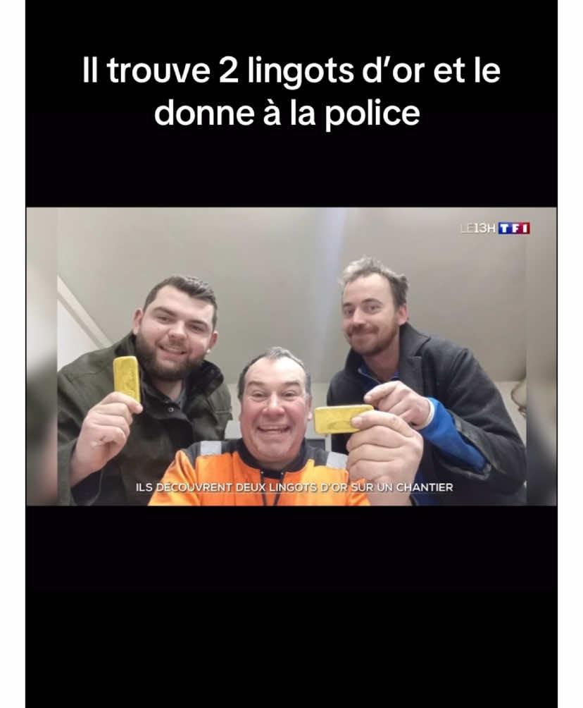 #tik_tok #coin #ling #or il trouve 2 lingots d’or et le donne à la #police #incredible #omg #france #100k 