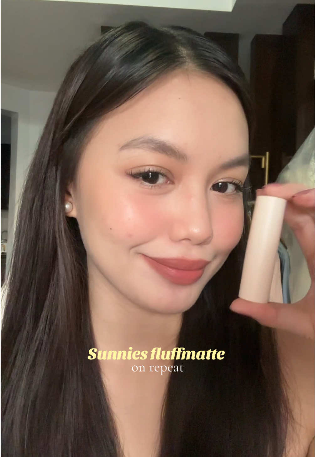 my most used lipstick lately 🥹🫶🏻 @Sunnies Face #sunniesface #fluffmatte #sunniesfluffmatte #ugc #mattelipstick #fyp #makeup #makeupph #recos 