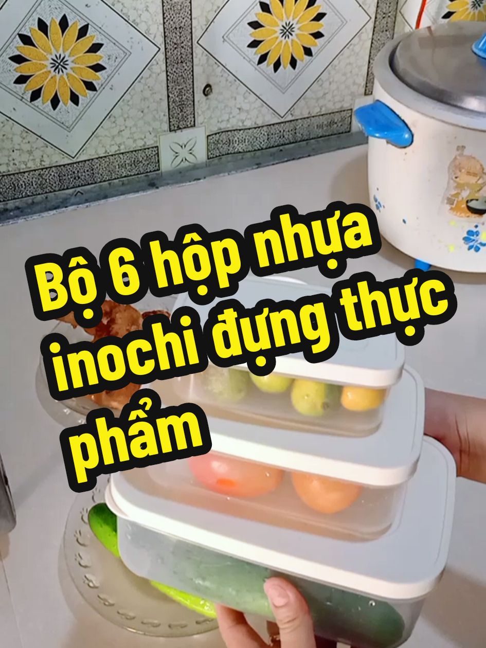 Bộ 6 hộp nhựa inochi đựng thực phẩm lúc nào cũng phải có trong cân bếp nhà chị em. #bo6hopdungthucpham #inochi #hopnhuainochi #xuhuong #dailyvlog #muataitiktok 