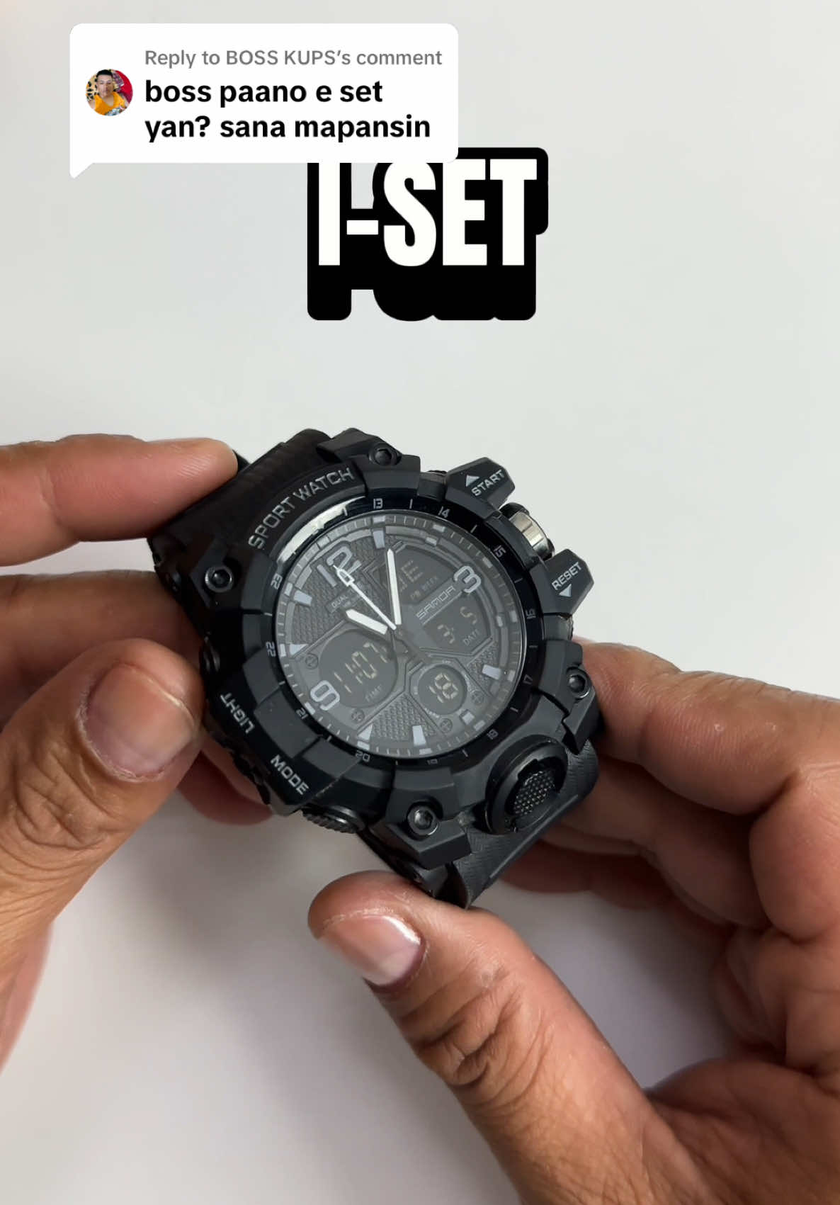 Replying to @BOSS KUPS How to set digital and analog watch sanda 6030#teamkasaludo #watchtok #watches #sanda6030 #waterproofwatch 