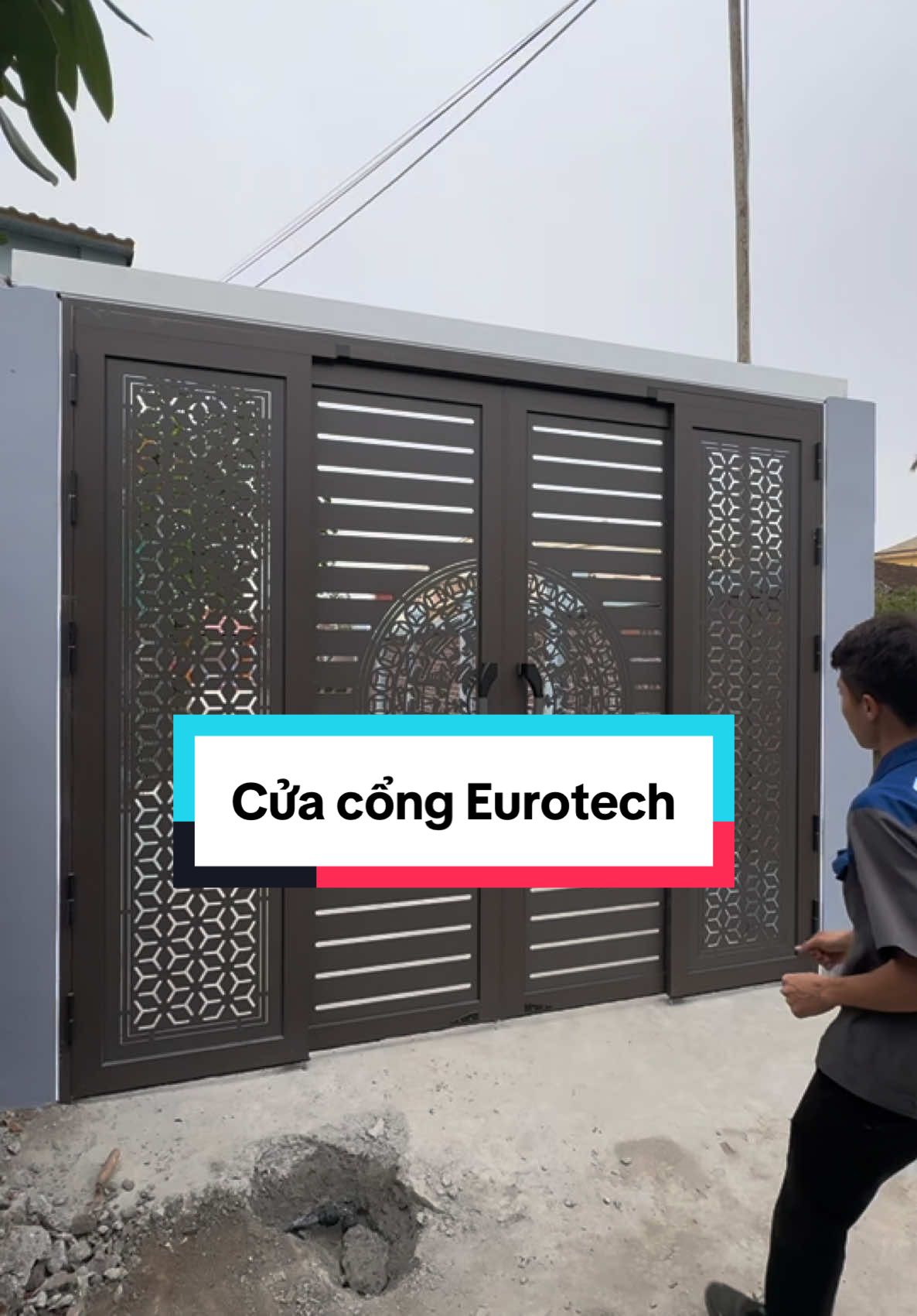 Cửa công trượt quay eurotech anh chị tham khảo nhé😊#truotquayeurotech #cuatruotquay #cuatruotquayeurotech #eurotech #mungeurotech #tongvanmung #truotquay 