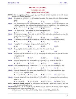 TOÁN LỚP 10. ĐỀ THI GK 2 KÈM ĐÁP ÁN. #tailieutoanthcs #2K9 #toan10 #studywithme #hoccungtiktok 