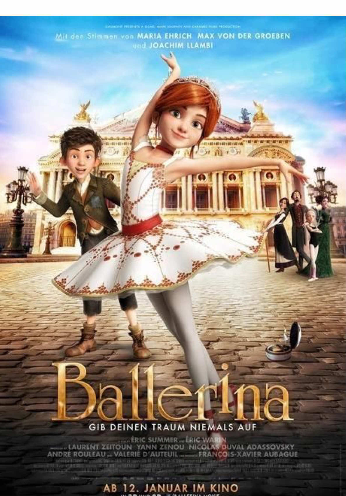 FILME COMPLETO/A bailarina  A Bailarina (2016) é uma animação que conta a história de Félicie, uma órfã que sonha em se tornar bailarina na Ópera de Paris. Com a ajuda de seu amigo Victor, ela foge do orfanato e assume a identidade de outra garota para entrar na prestigiada escola de balé. Lá, enfrenta desafios e rivalidades, mas com dedicação e a orientação da ex-bailarina Odette, ela luta para alcançar seu sonho. #fyyyyyyyyyyyyyyyy #naoflopaporfavor #filmesparaassistir #abailarina 
