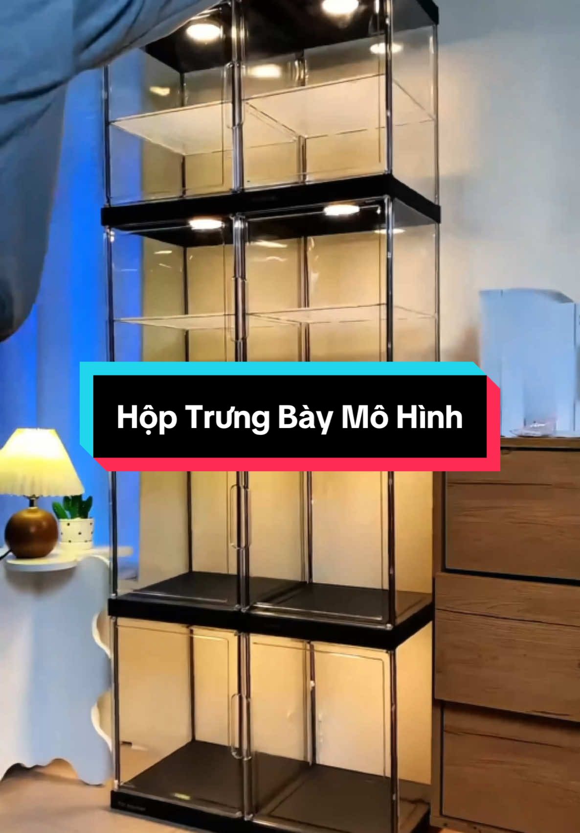 Hộp mica trong suốt (hộp acrylic) trưng bày mô hình, để đồ, decor phòng.   #hopmica#tutrungbaymohinh#mohinh#xuhuong#vairal#fyp 