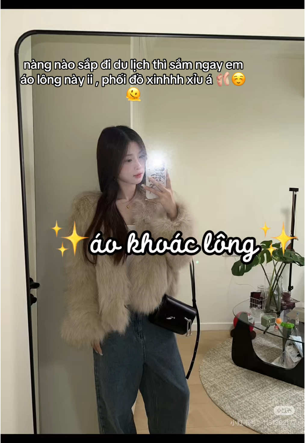 áo khoác lông 🍪🩰🧣 #aokhoaclong #aolong #aokhoac #thoitrangnu #phoidoxinh #macdepcungtiktok #fyp 