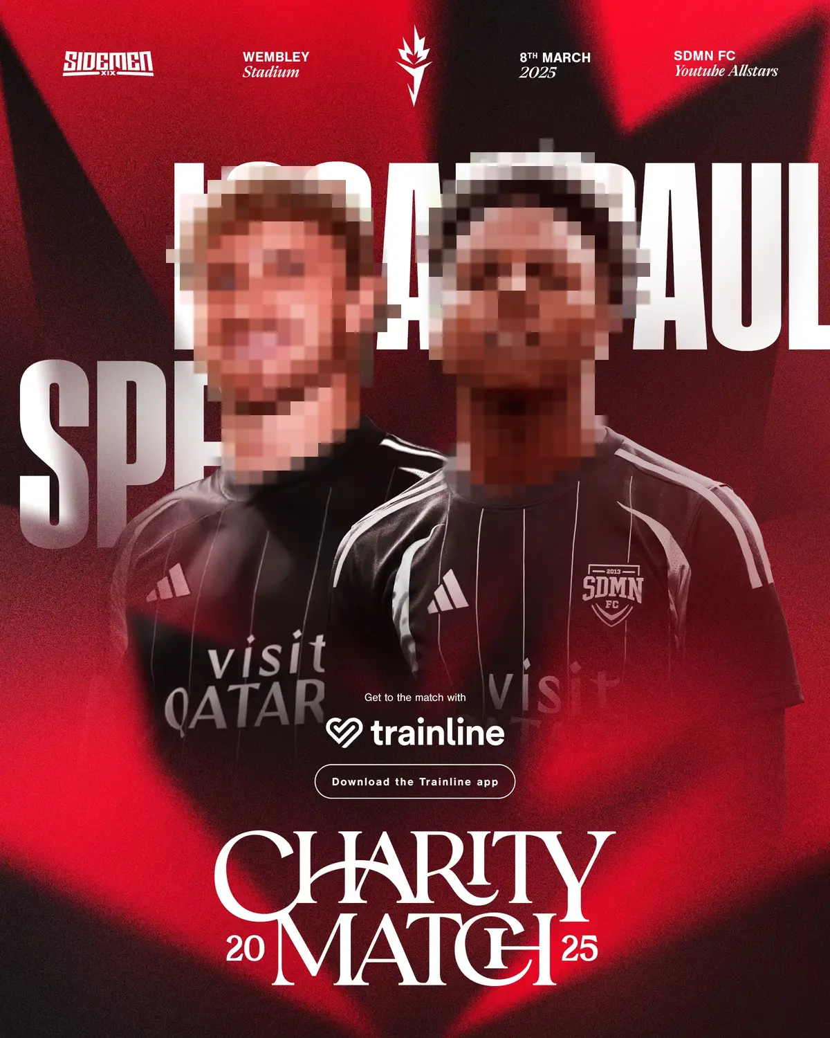 Putting the USA on the Wembley map 🫡 Welcome to the Charity Match @Logan Paul and @IShowSpeed 🤝 #sidemen #charitymatch @Trainline UK 
