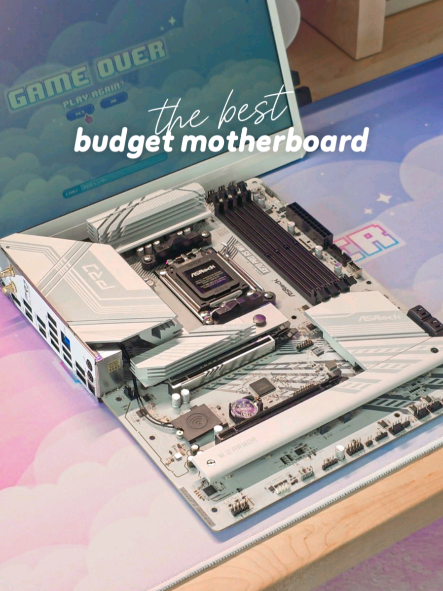 unboxing + first impressions of the ASRock X870 Pro RS WiFi White @AsRock USA  I can't believe we used to have so few options when picking powerful white PC components, and I'm SO glad that's not a thing anymore 😮‍💨 ••• 🔧 all motherboard specifications • supports AMD Ryzen 9000, 8000 + 7000 Series processors • 1x Hyper M.2 (PCIe Gen4x4) + 1x Ultra M.2 (PCIe Gen3x4 & SATA3) + 4x SATA3 • 1x Blazing M.2 Socket at 128gb/s transfer speed with Aluminum Heatsink with DIY-friendly toolless design • XXL VRM Heatsink • 14+2+1 Phase Power Design • 80A Dr.MOS for VCore+SOC • up to 8000mHz+ (OC) of DDR5 • 2x USB4 Type-C + 1x HDMI • Polychrome RGB + SignalRGB • 802.11be Wi-Fi 7 + Bluetooth  + 2.5Gbps LAN • 1x PCIe 5.0 x16 + 1x PCIe 4.0 x16 • Realtek ALC1220 7.1 CH HD Audio Codec + Nahimic Audio #asrock #asrockmotherboard #motherboard #pcbuild #custompcbuild #x870 #techtips #howtobuildapc #easypcbuild #amdbuild #techtok #whitemotherboard #pccomponents #whitepcbuild #amd #amdpc 