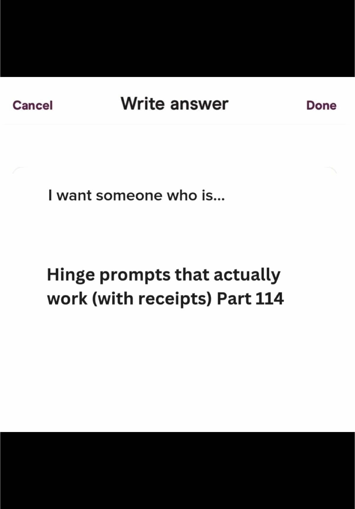 Prompts pt. 115  #Love #apps #viral #prompt #hingeprompts 