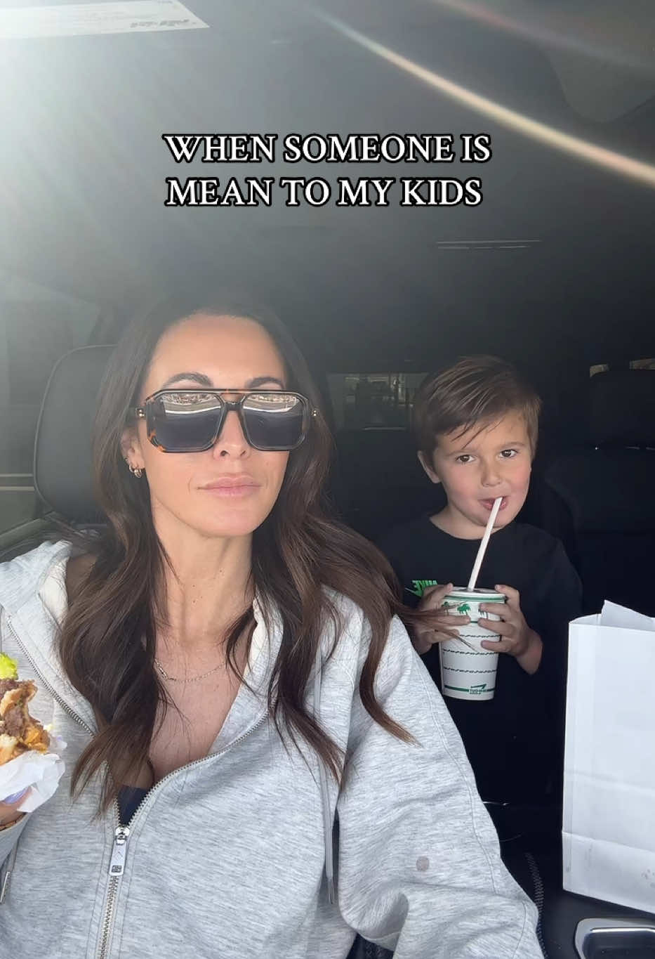 In n out chit chats with my 4 year old. #mamabear #parenting 