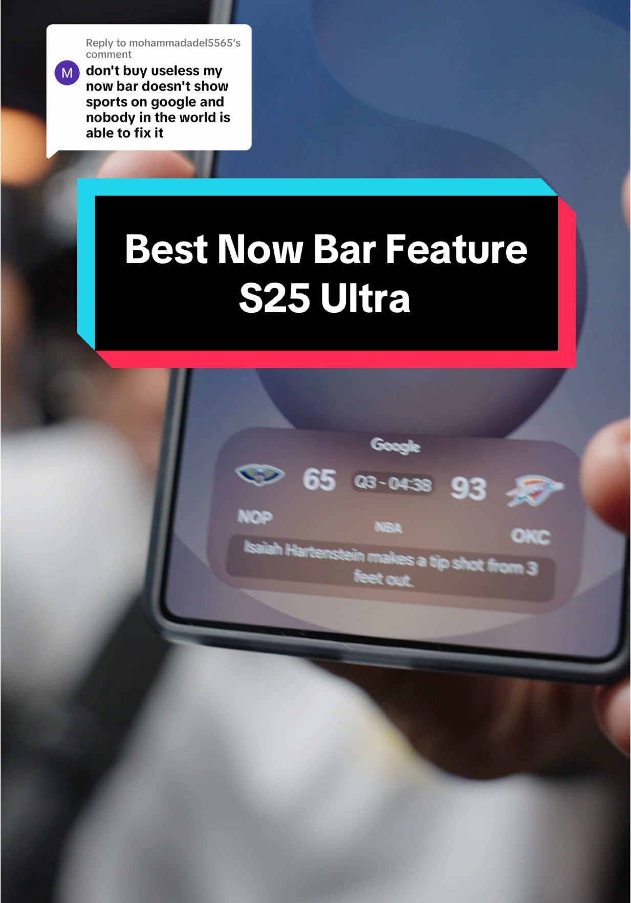 Replying to @mohammadadel5565 my favourite Now Bar Feature #s25ultra #samsung #android #Tech #oneui7 #techtok #shoandtech