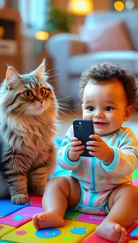Cute Cat and Baby Videos to Make Your Baby Laugh 😄  #laughing #kiddancer #kidstoys #kidsbelike #catlover #kiten #cutecat #babylaughing #funnybaby #fyp #funnycats 